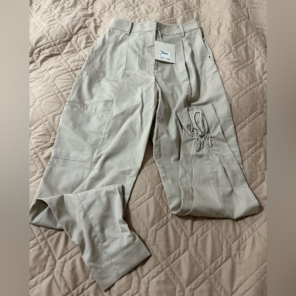 Tibi Light Gray Track Pants